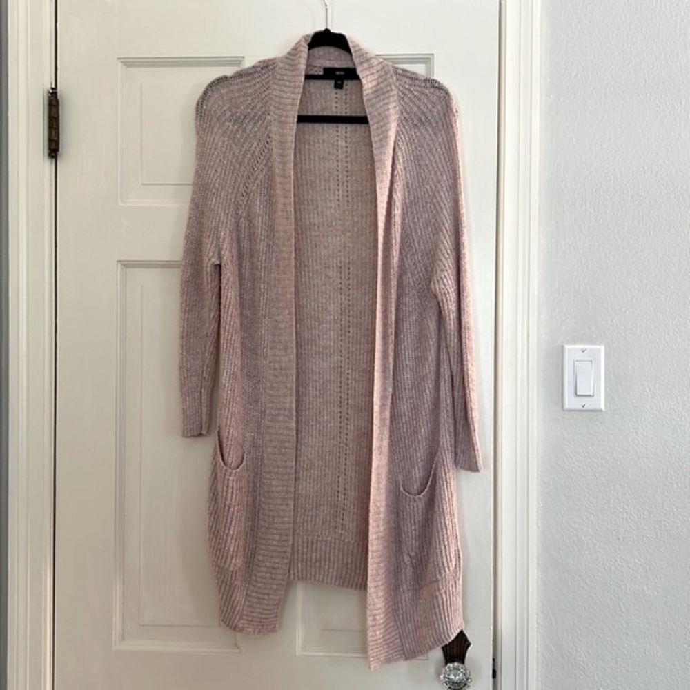 Mossimo pink knit cardigan duster XS